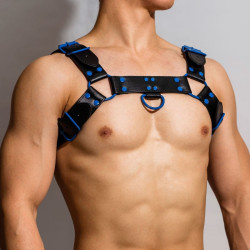 BDSMaster Harnais Fetish Oros Noir-Bleu